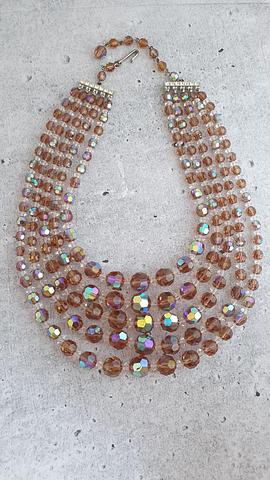 vintage swarovski crystal bead necklace