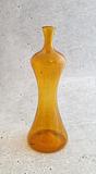 Tall Hand Blown Amber Glass Perfume Bottle