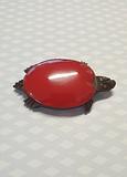 Bold 1940's Laminated Bakelite and Wooden Turtle Brooch
