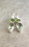 green amethyst peridot earrings
