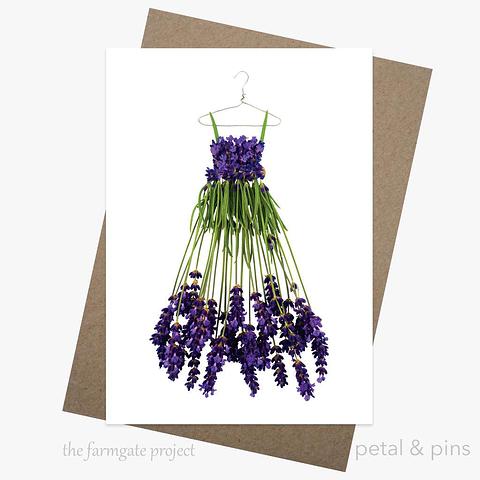 Campo de flori lavender dress greeting card