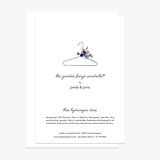 Blue hydrangea dress greeting card