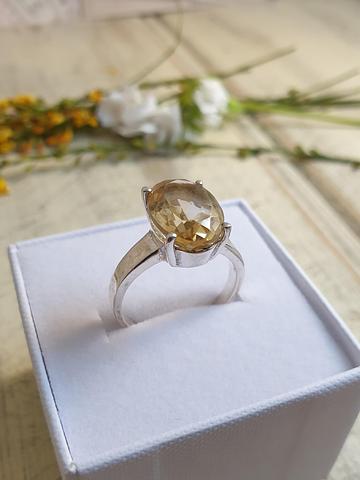 Stunning Citrine Solitare in Sterling Silver
