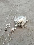 Sterling Silver Articulated Sea Turtle Pendant