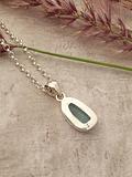 Sterling Silver and Aquamarine Pendant with Sorrento Chain