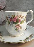 Royal Albert England Moss Rose Large Size Breakfast Cup/Mug And Saucer