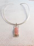 Stunning Sterling Silver and Rhodocrosite Statement Pendant ...one-of-a-kind.