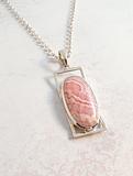 Stunning Sterling Silver and Rhodocrosite Statement Pendant ...one-of-a-kind.
