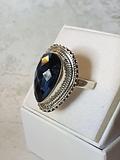Dramatic Sterling Silver Pietersite Statement Ring Size 11 One-of-a-kind