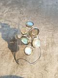 Sterling Silver Moonstone & Labradorite Ring One-of-a-kind Size 10 or T1/2