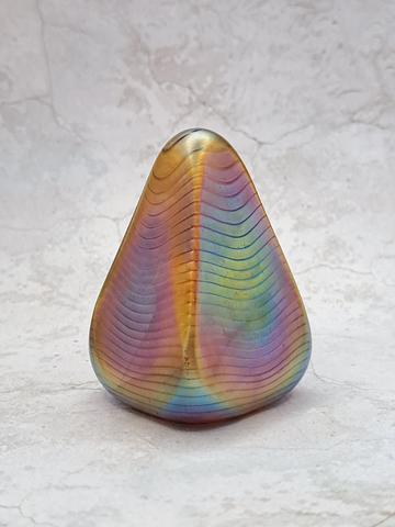 Iridescent Robert Held Canada Art Glass Paperweight