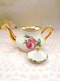 Pretty Vintage Limoges Porcelain Miniature Teapot