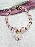 Rose Quartz "Pink Aura" Butterfly Bracelet