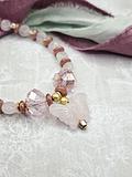 Rose Quartz "Pink Aura" Butterfly Bracelet