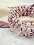 Stacked "Pink Aura" Rose Quartz Bracelet