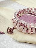 Stacked "Pink Aura" Rose Quartz Bracelet