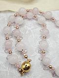 Beautiful Rose Quartz "Pink Aura" Necklace