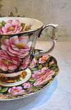 Vintage Royal Albert Flora Series "Rambler Rose" Cup & Saucer