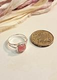 Sterling silver Rhodocrosite ring size 8 / P