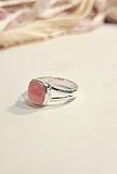Sterling silver Rhodocrosite ring size 8 / P